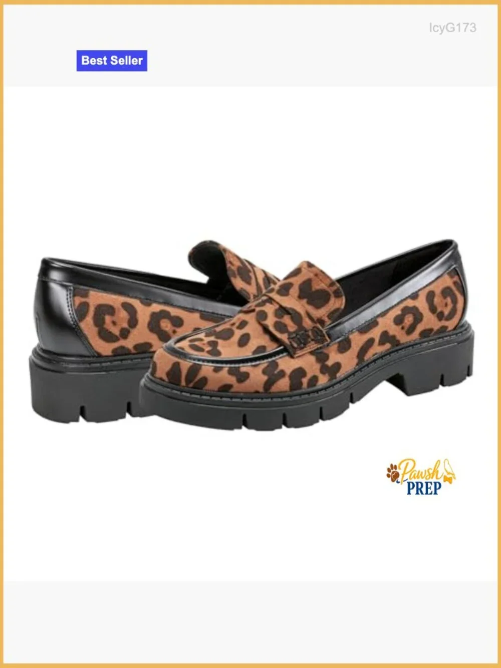 Women's Penny Loafers Slip-On Almond Toe Lug Sole Shoes - Picture 6 of 6